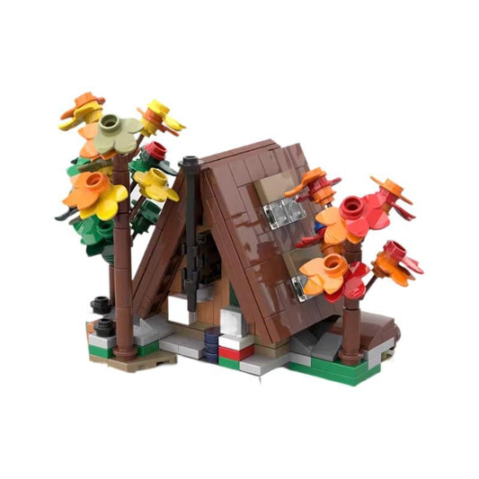 Mini A-Frame Cabin Building Kit | LEGO-Compatible MOC - 1