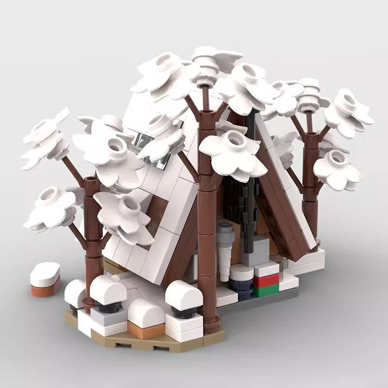 Mini A-Frame Cabin MOC Building Kit | Rustic Woodland House Model - 4
