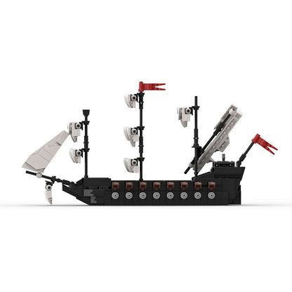 Mini Black Sailship MOC Building Kit | Compact Sailing Vessel Model - 1