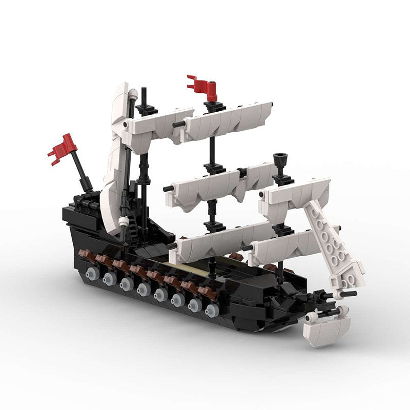 Mini Black Sailship MOC Building Kit | Compact Sailing Vessel Model - 2