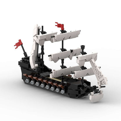 Mini Black Sailship MOC Building Kit | Compact Sailing Vessel Model - 2