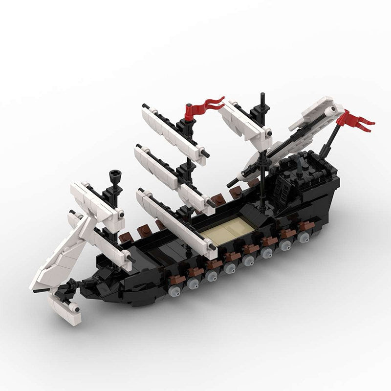 Mini Black Sailship MOC Building Kit | Compact Sailing Vessel Model - 3