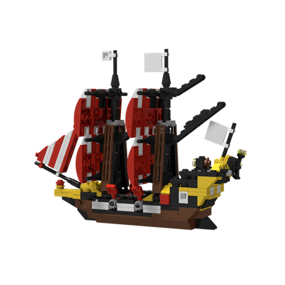 mini black seas barracuda ship building set | moc-145844 - 5