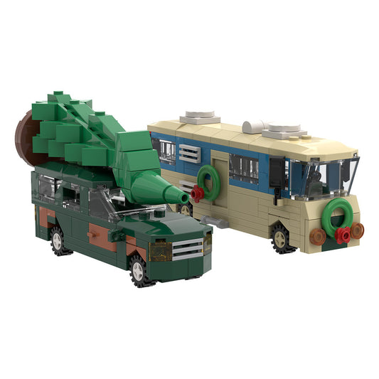 mini cousin eddie rv building kit |  christmas vacation | lego compatible moc - 3