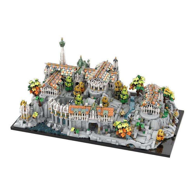 Mini Elven Valley Architecture MOC Building Kit | Fantasy Landscape - 2