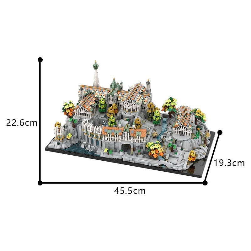 Mini Elven Valley Architecture MOC Building Kit | Fantasy Landscape - 4