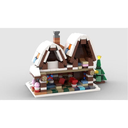 Mini Gingerbread House MOC Building Kit | Winter Village Holiday Model - 3