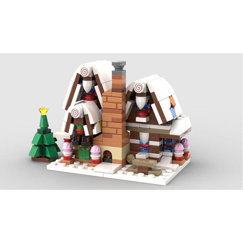 Mini Gingerbread House MOC Building Kit | Winter Village Holiday Model - 4