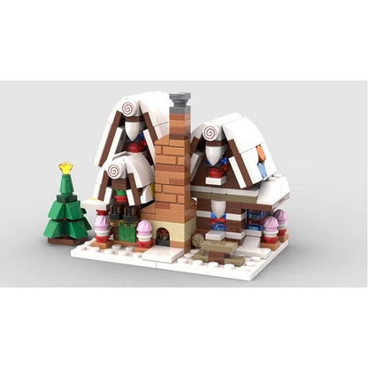 Mini Gingerbread House MOC Building Kit | Winter Village Holiday Model - 4