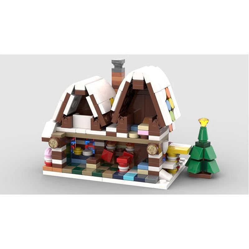 Mini Gingerbread House MOC Building Kit | Winter Village Holiday Model - 5