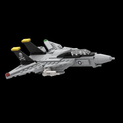 mini grumman f-14 tomcat supersonic fighter building set | moc-32402 - 1