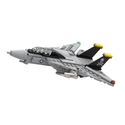 mini grumman f-14 tomcat supersonic fighter building set | moc-32402 - 2