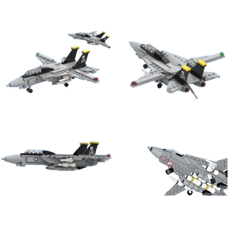 mini grumman f-14 tomcat supersonic fighter building set | moc-32402 - 3