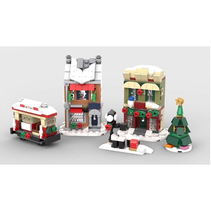 Mini Holiday Main Street MOC Building Kit | Christmas Street Scene - 2