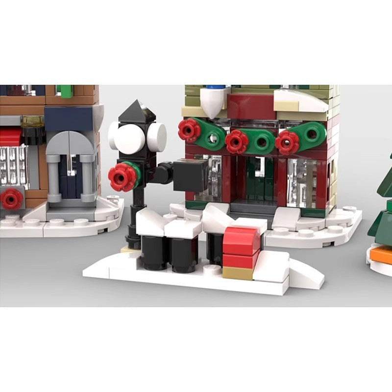 Mini Holiday Main Street MOC Building Kit | Christmas Street Scene - 5