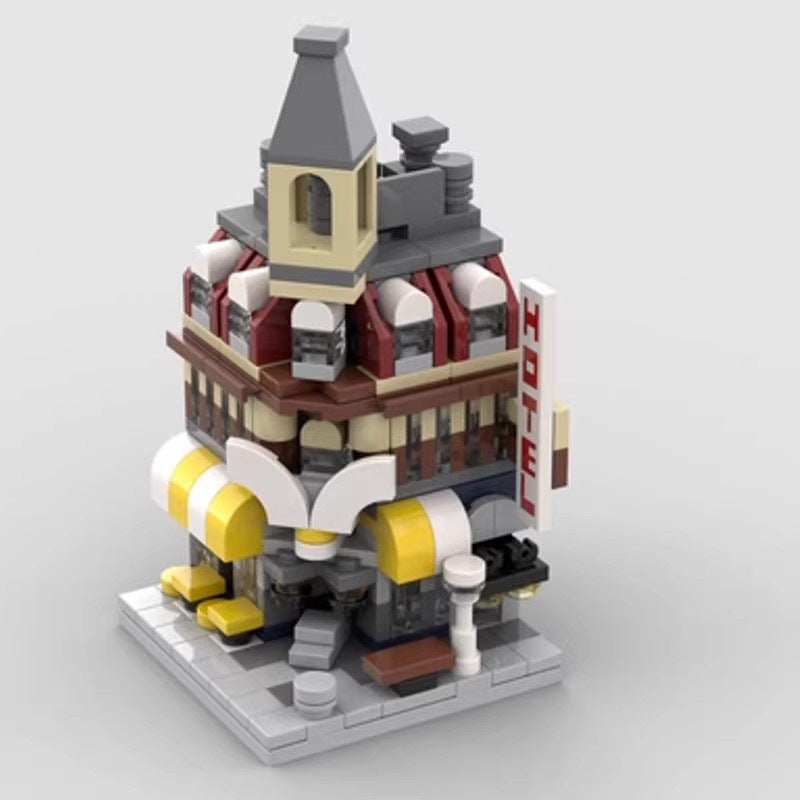 mini modular 10182 cafe corner building set | moc-103789 - 1