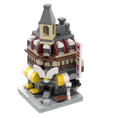mini modular 10182 cafe corner building set | moc-103789 - 2