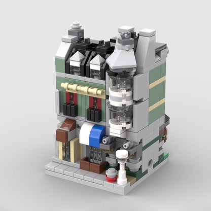 mini modular 10185 green grocer building set | moc-103964 - 2