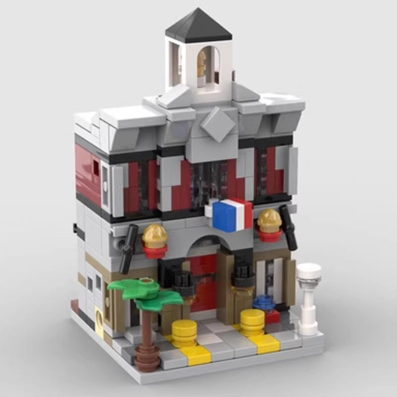 mini modular 10197 fire brigade building set | moc-104289 - 1