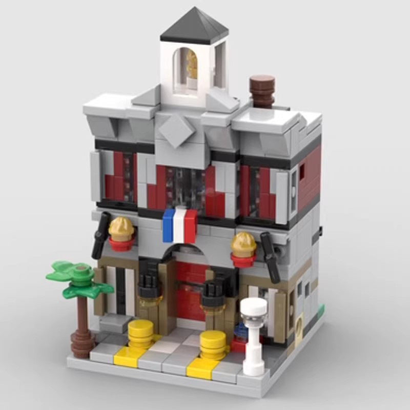 mini modular 10197 fire brigade building set | moc-104289 - 4