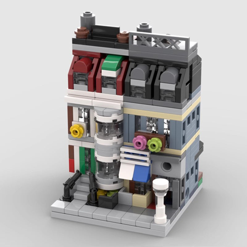 mini modular 10218 pet shop building set | moc-103295 - 1