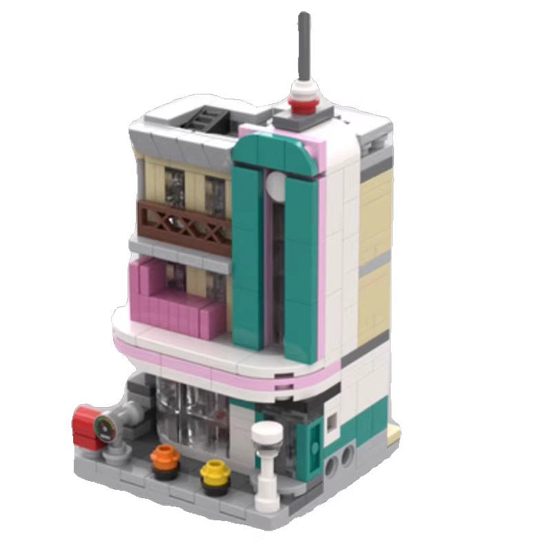 mini modular 10260 downtown diner building set | moc-105259 - 4