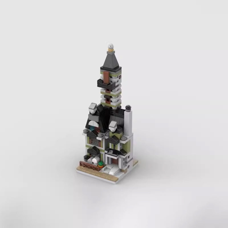 mini modular 10273 haunted house building set | moc-107172 - 2