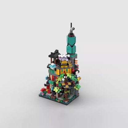 mini modular 71741 ninjago city gardens building set | moc-107816 - 1