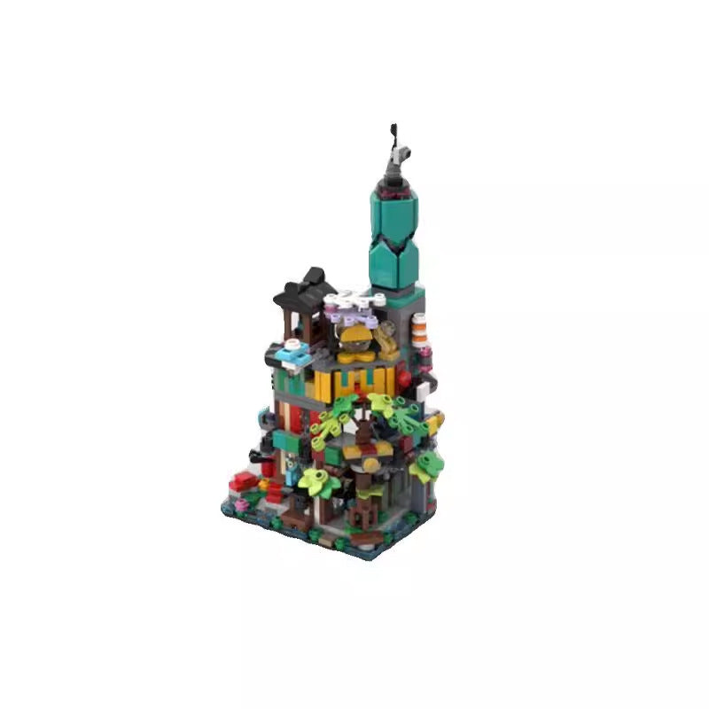 mini modular 71741 ninjago city gardens building set | moc-107816 - 5