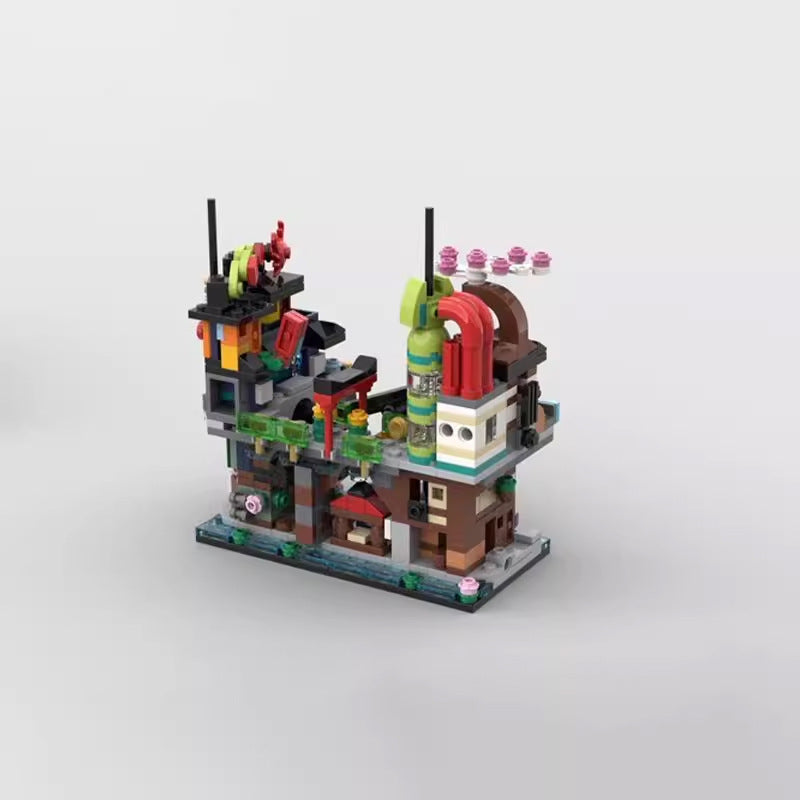 mini modular 71799 ninjago city markets building set | moc-149221 - 2