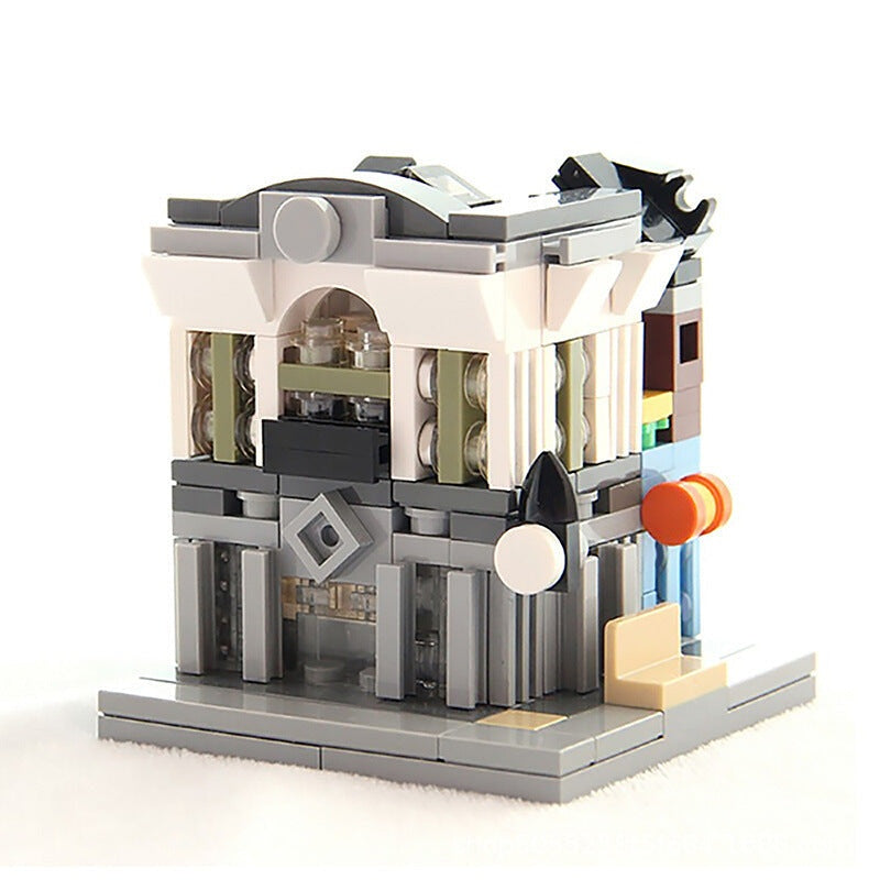 Mini Modular Brick Bank MOC Building Kit | Urban Architecture Model - 1