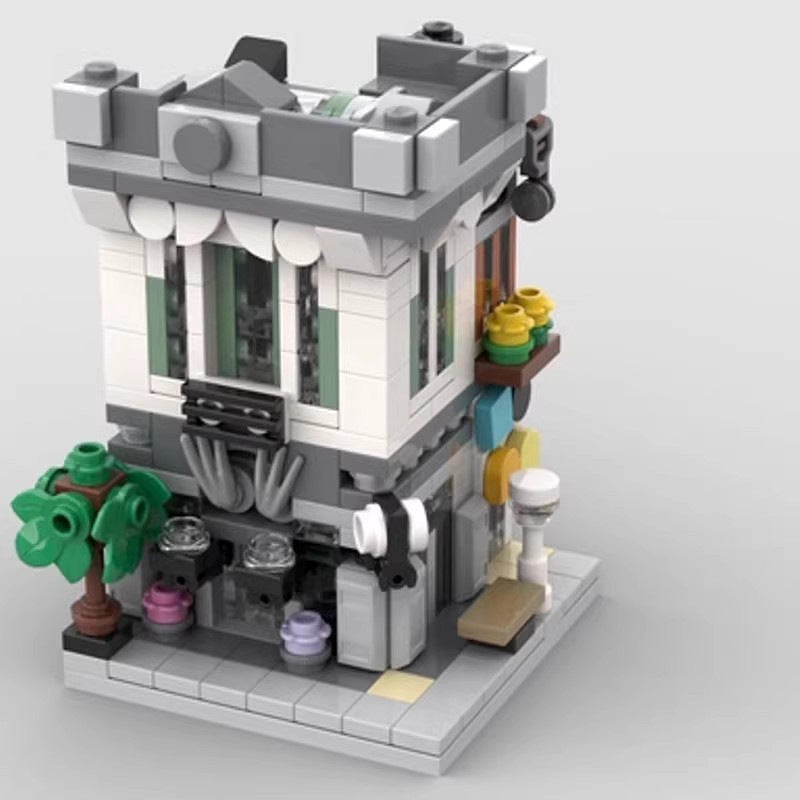 Mini Modular Brick Bank MOC Building Kit | Urban Architecture Model - 4