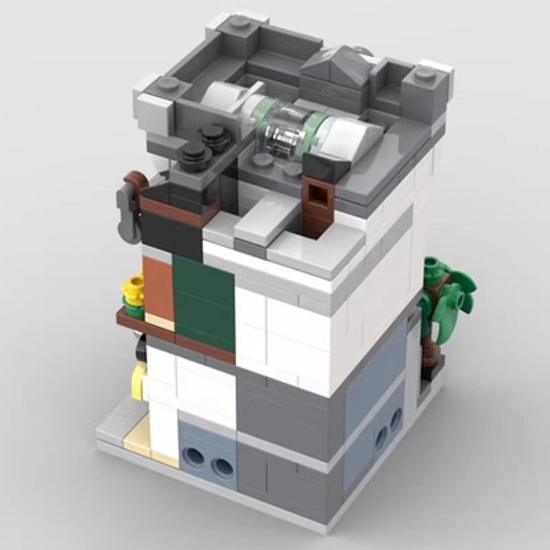 Mini Modular Brick Bank MOC Building Kit | Urban Architecture Model - 5