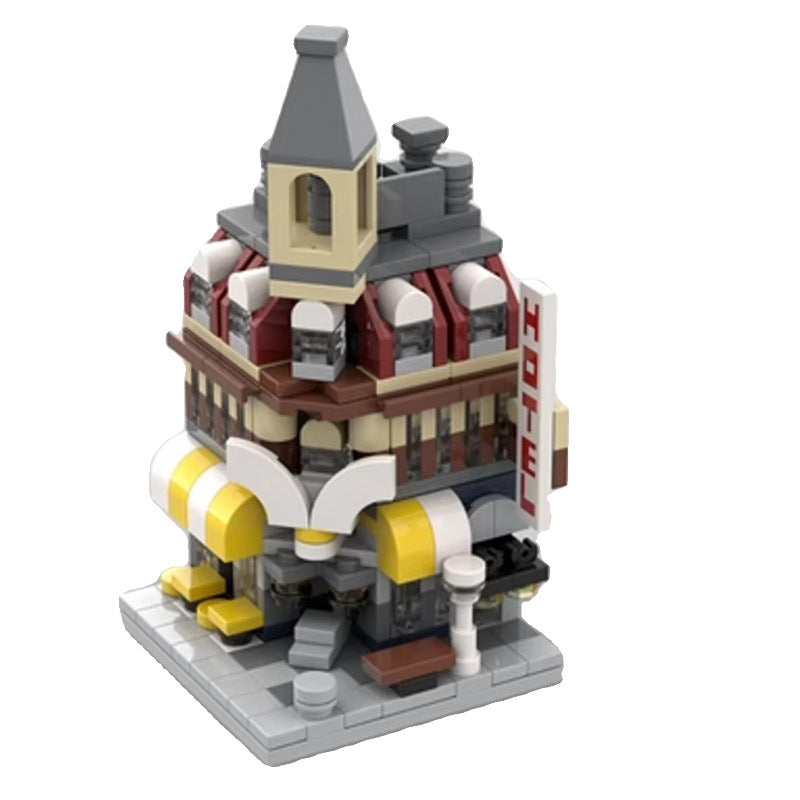 Mini Modular Cafe Corner Building Kit | LEGO-Compatible MOC - 1
