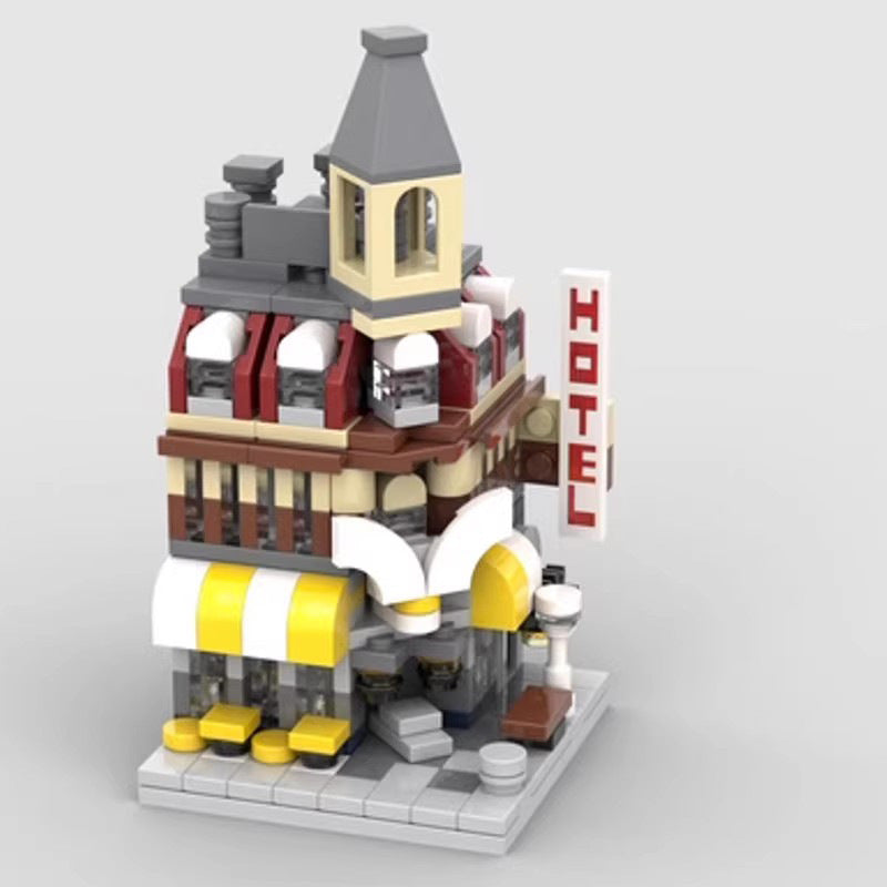 Mini Modular Cafe Corner Building Kit | LEGO-Compatible MOC - 3