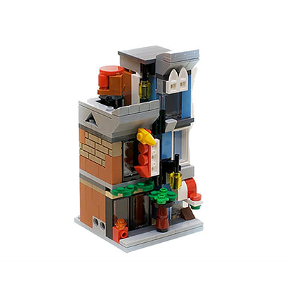 mini modular detective's office building set | moc-4809 - 3