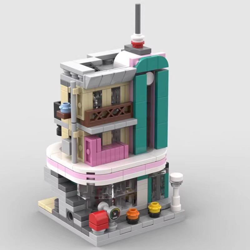 Mini Modular Downtown Diner Building Kit | LEGO-Compatible MOC - 2