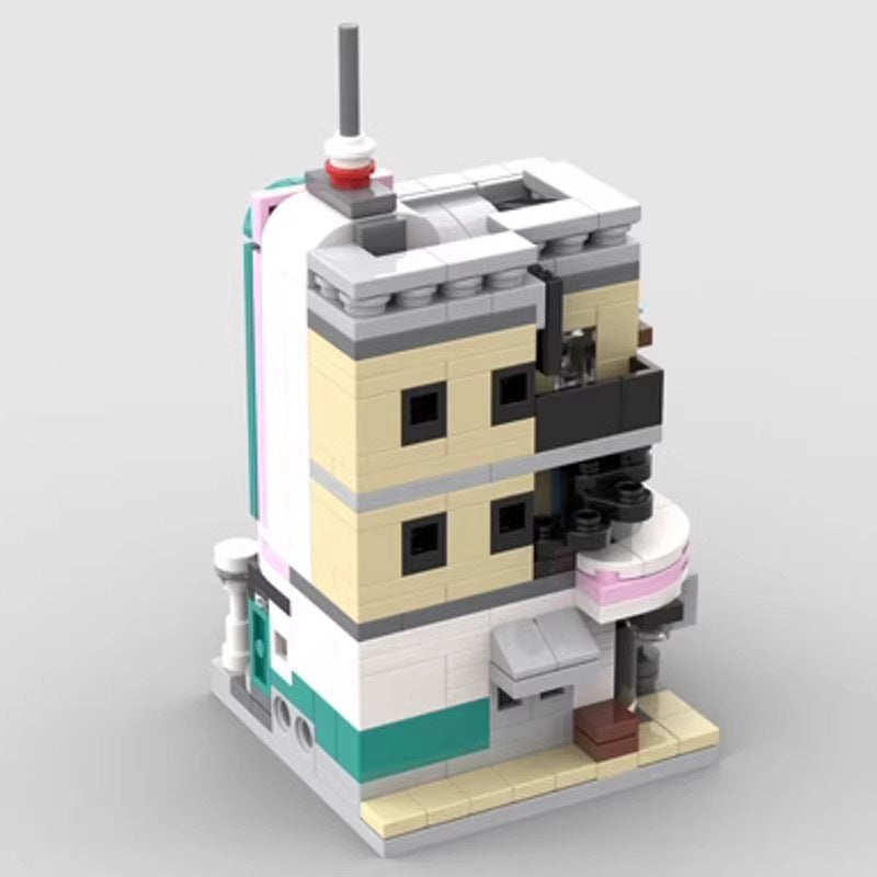 Mini Modular Downtown Diner Building Kit | LEGO-Compatible MOC - 4