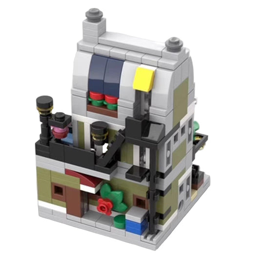 Mini Modular Parisian Restaurant Building Kit | Compatible MOC - 1