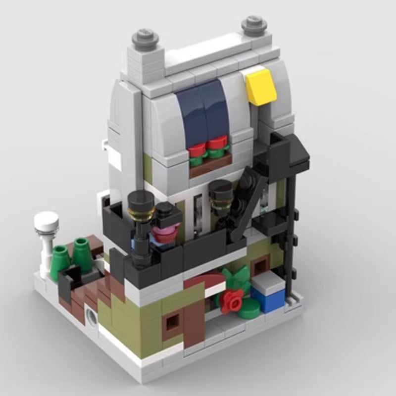 Mini Modular Parisian Restaurant Building Kit | LEGO-Compatible MOC - 3
