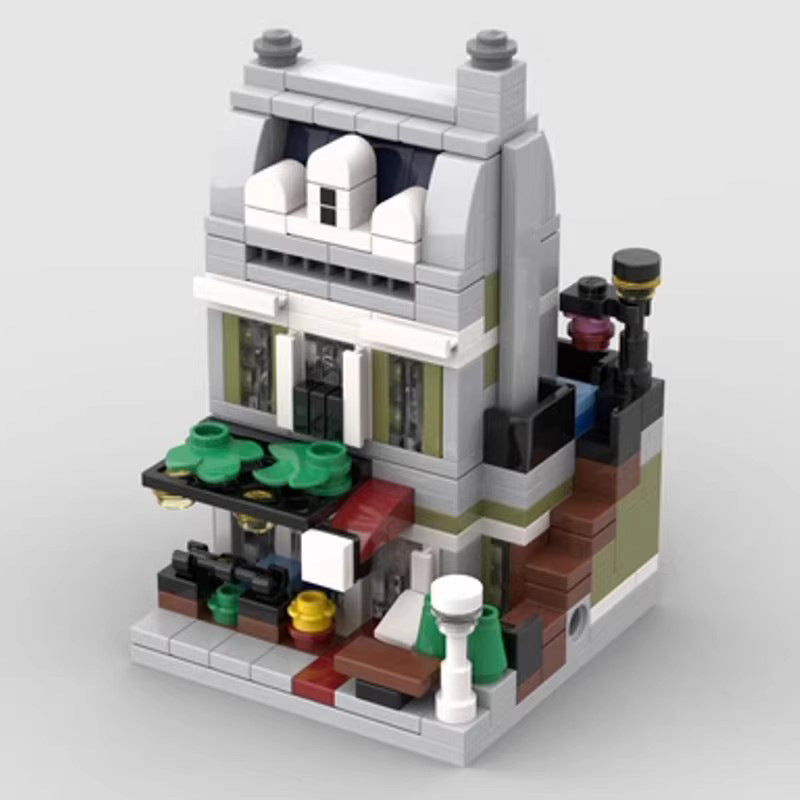 Mini Modular Parisian Restaurant Building Kit | LEGO-Compatible MOC - 4