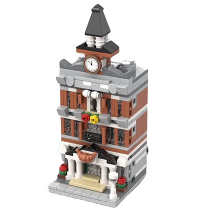 Mini Modular Town Hall Building Kit | LEGO-Compatible MOC - 1