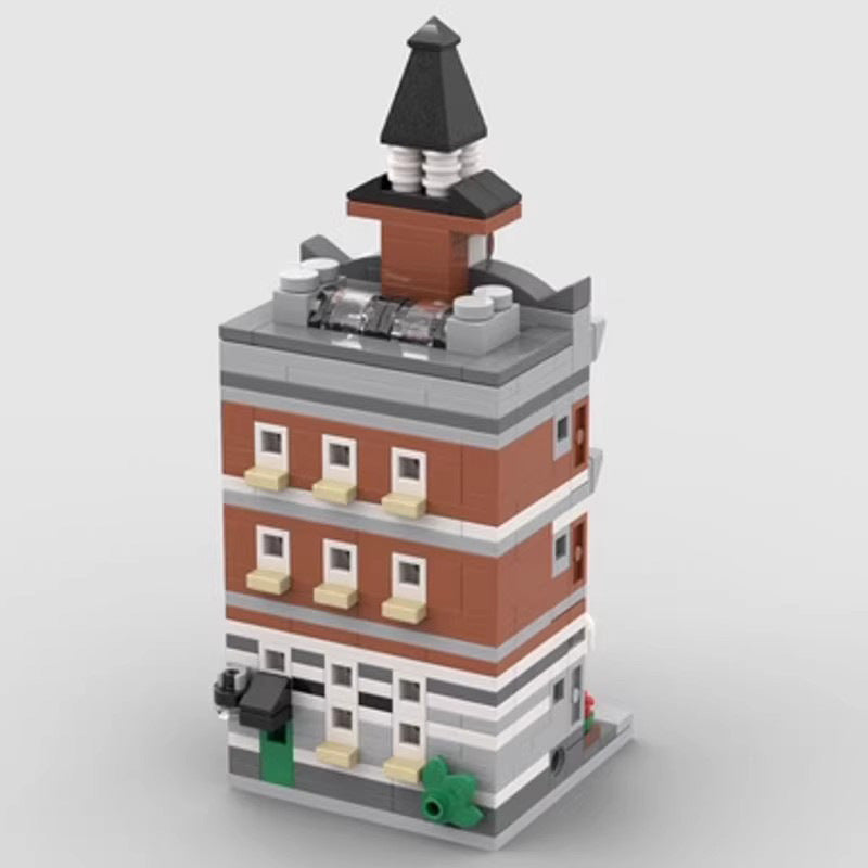 Mini Modular Town Hall Building Kit | LEGO-Compatible MOC - 3