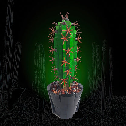 Mini Saguaro Cactus MOC Building Kit | Desert Plant Display Model - 3