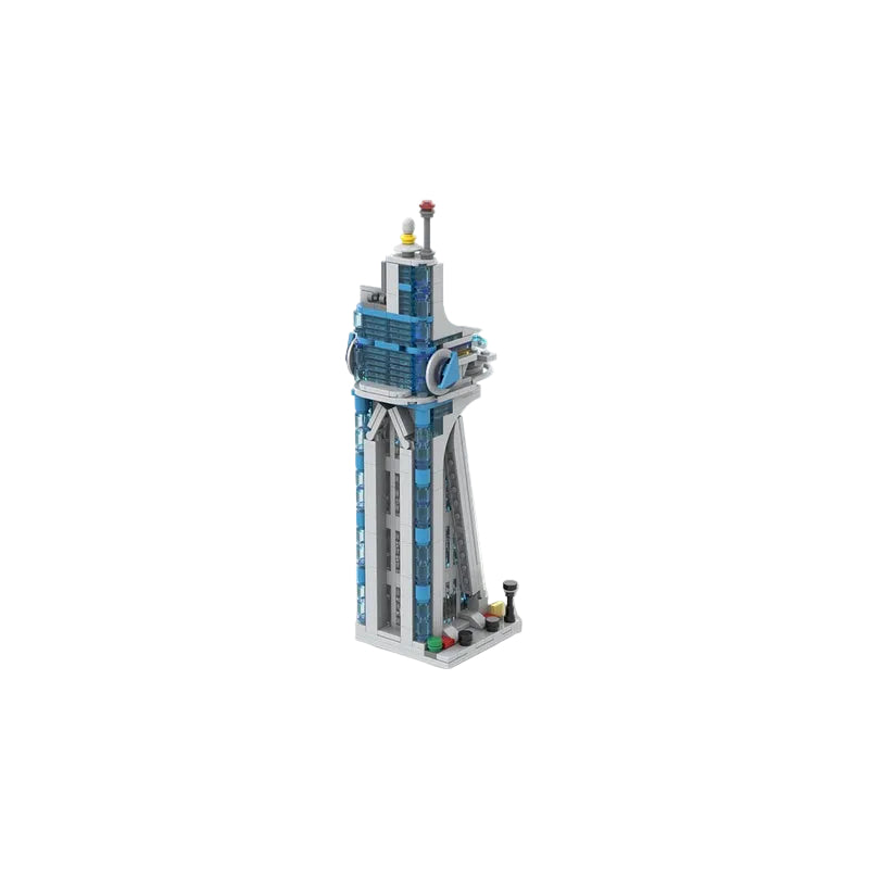Mini Superhero Headquarters Tower Building Kit | LEGO-Compatible MOC - 1
