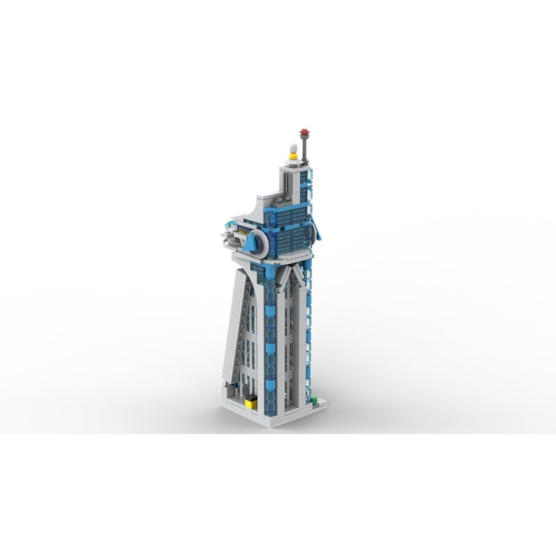 Mini Superhero Headquarters Tower Building Kit | LEGO-Compatible MOC - 4