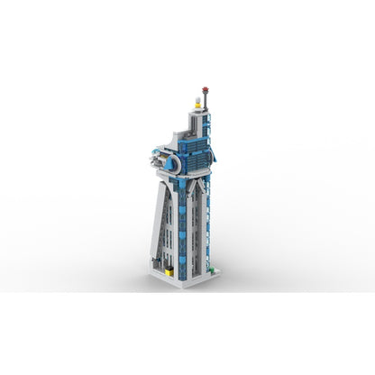 Mini Superhero Headquarters Tower Building Kit | LEGO-Compatible MOC - 4