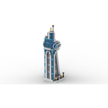 Mini Superhero Headquarters Tower MOC Building Kit | Futuristic Architecture - 3