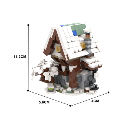 mini winter 21325 medieval blacksmith building set | moc-139004 - 2