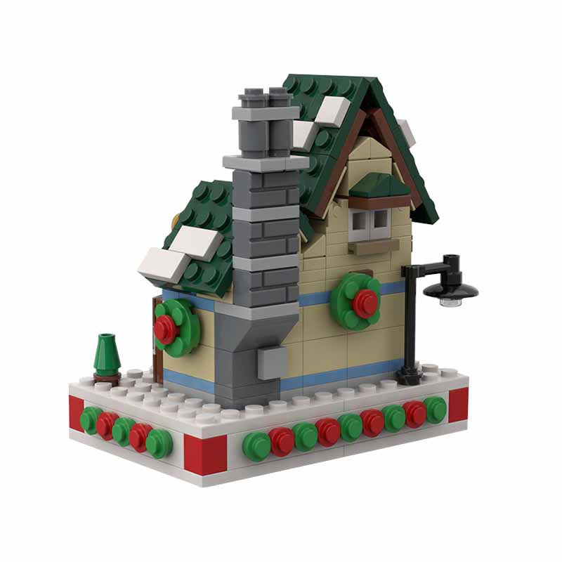 mini winter post office building set | moc-70382 - 4